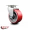 Service Caster 4 Inch Red Poly on Cast Iron Wheel Swivel Caster with Roller Bearing SCC SCC-20S420-PUR-RS - alternate 5